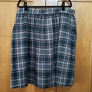 MODCLOTH Plaid, A-line Skirt w/ Pockets NWOT